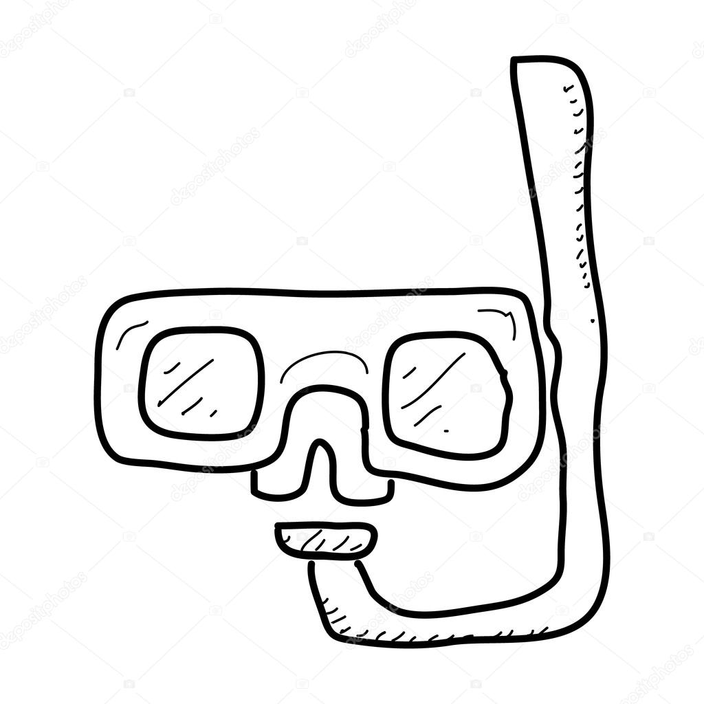 Simple doodle of a snorkel — Stock Vector © chrishall 101111282