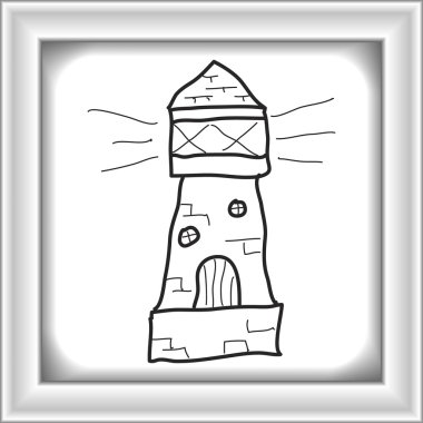 Bir deniz feneri basit doodle