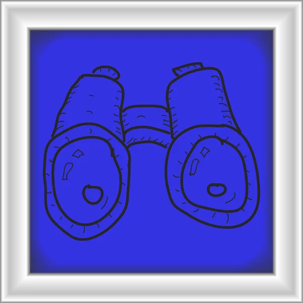 Simple doodle of a pair of binoculars — Stock Vector