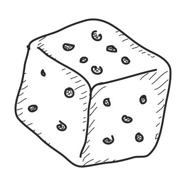 Bir zar basit doodle