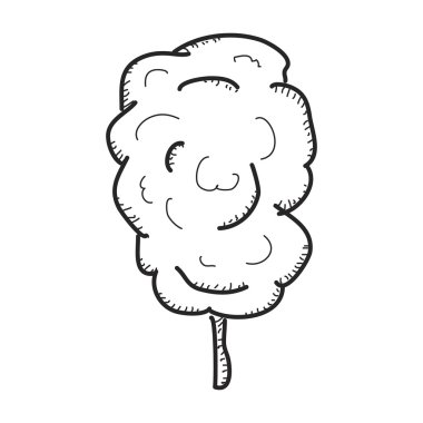 Bir sopa alanının o girerken helva basit doodle