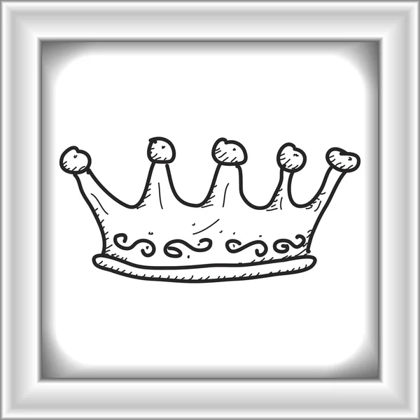 Проста каракуля корони — стоковий вектор
