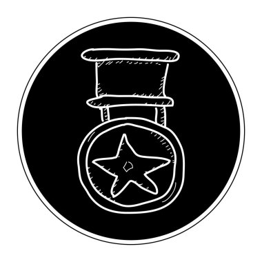 Bir madalya basit doodle