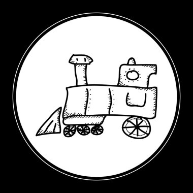 Bir trenin basit doodle