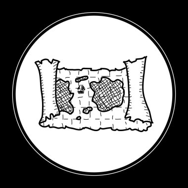 Bir harita basit doodle