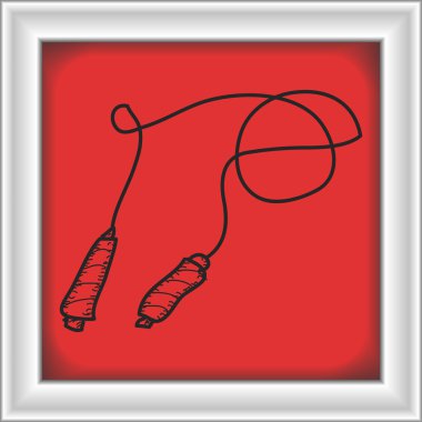 Basit doodle bir atlama ipi