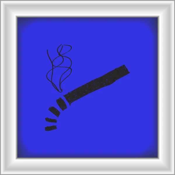 Einfaches Doodle einer Zigarette — Stockvektor