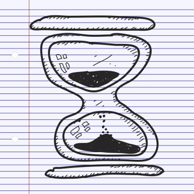 Bir kum saatinin basit doodle