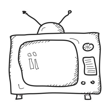 Bir televizyon basit doodle