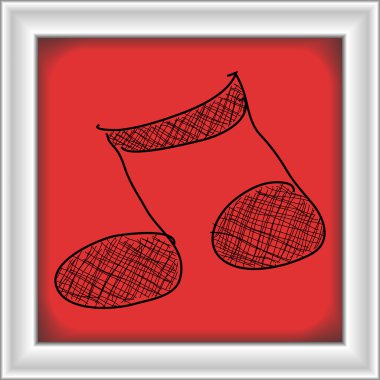 Müzik Not basit doodle