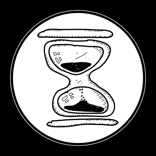 Garabato simple de un reloj de arena — Archivo Imágenes Vectoriales