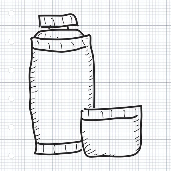 Bir şişesi basit doodle — Stok Vektör