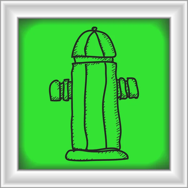 Doodle simples de um hidrante de fogo — Vetor de Stock