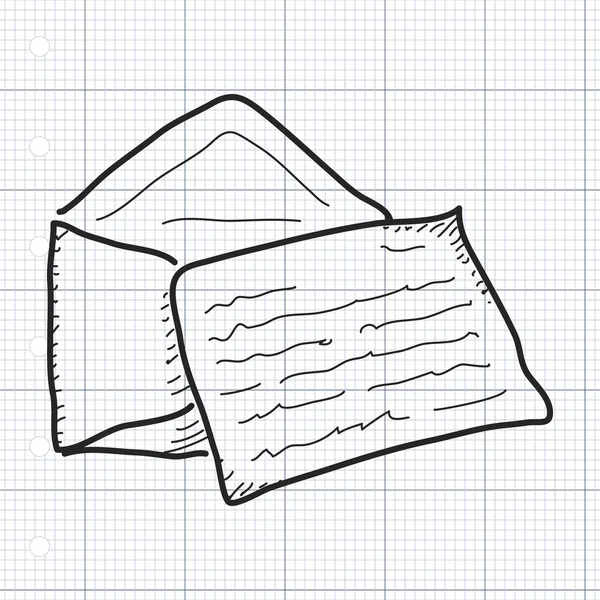 Simple gribouillage d'une lettre — Image vectorielle