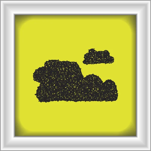 Jednoduchý doodle mraku — Stockový vektor