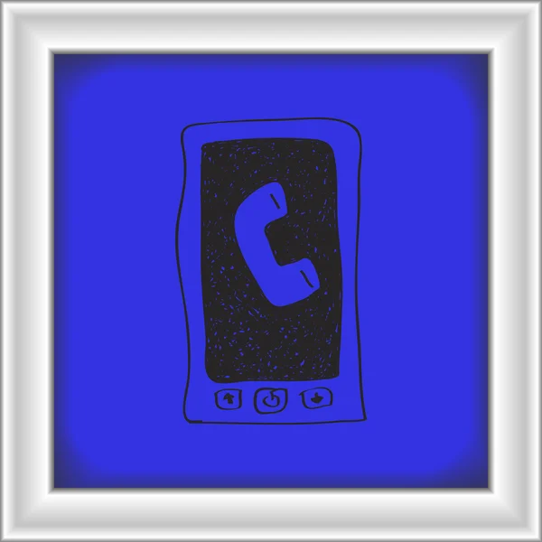 Doodle simples de um telefone celular — Vetor de Stock