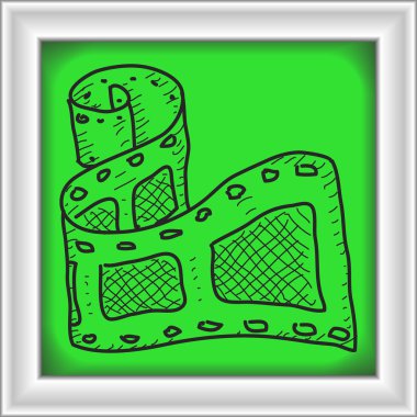 Bir kamera film basit doodle