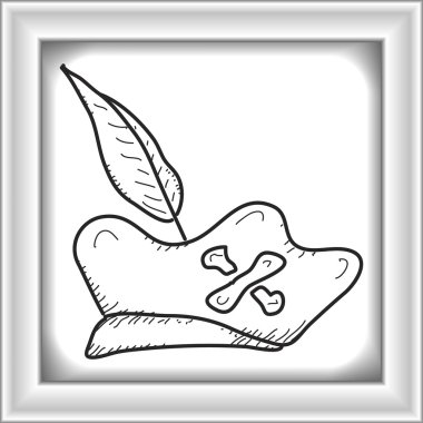 Bir korsan şapkasını basit doodle