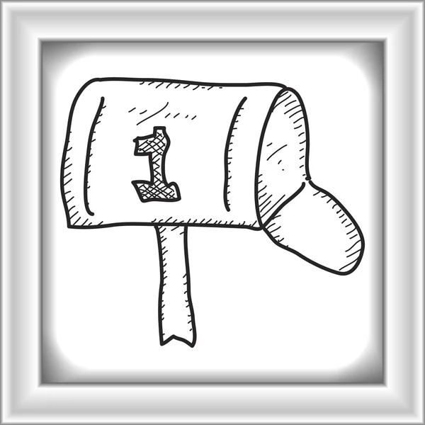 Bir posta kutusunun basit doodle — Stok Vektör