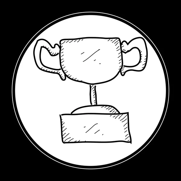 Simple garabato de un trofeo — Vector de stock