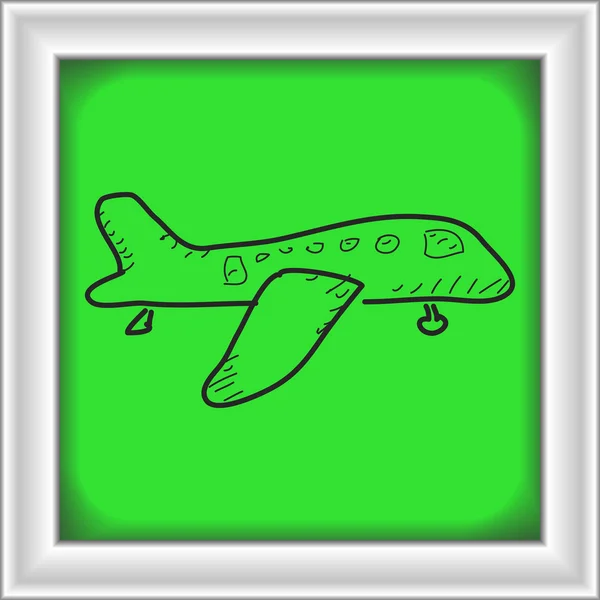 Enkla doodle för ett flygplan — Stock vektor