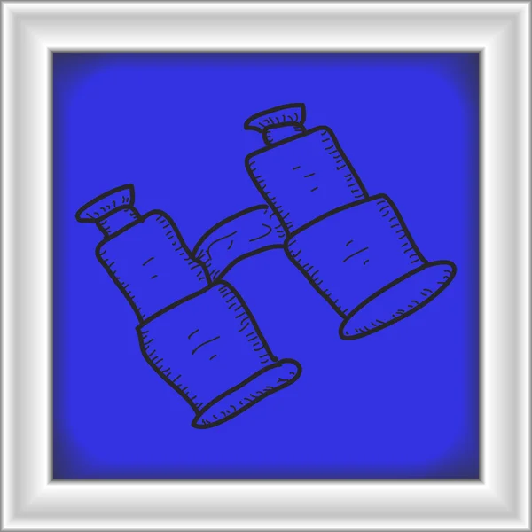 Απλή doodle του ένα ζευγάρι κιάλια — Διανυσματικό Αρχείο
