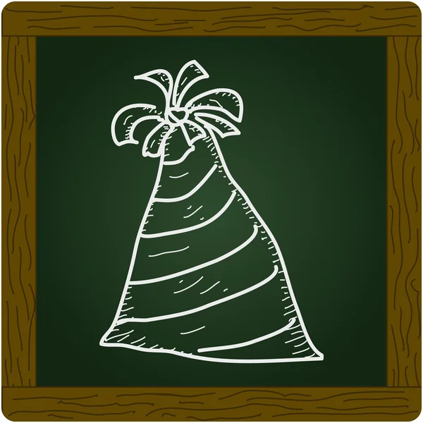 Eenvoudige doodle van een feest hoed — Stockvector