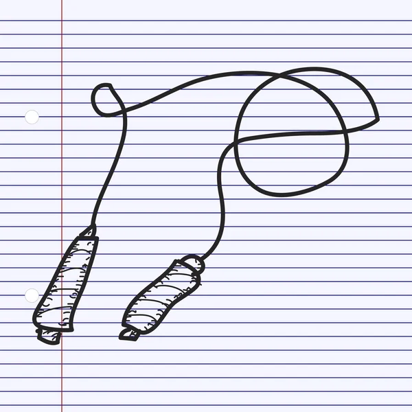 Απλή doodle του ένα σχοινάκι — Διανυσματικό Αρχείο