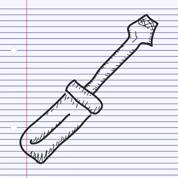 Απλή doodle του ένα κατσαβίδι — Διανυσματικό Αρχείο
