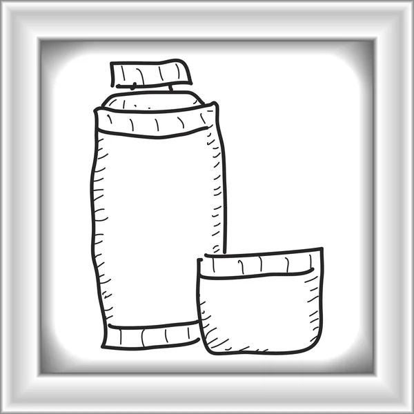 Doodle simples de um frasco —  Vetores de Stock