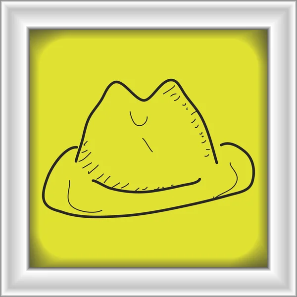 Simple garabato de un sombrero de vaquero — Archivo Imágenes Vectoriales