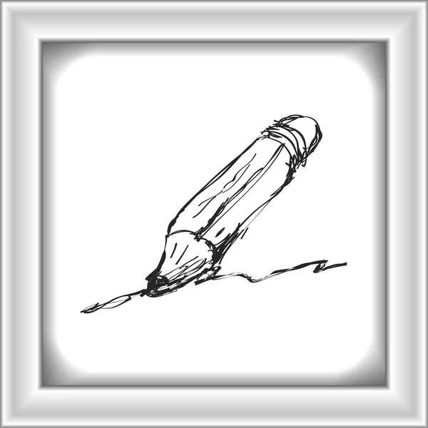 Garabato simple de un lápiz — Vector de stock