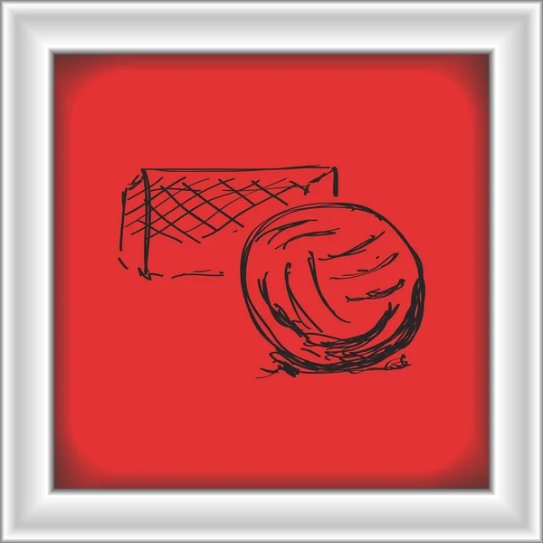 Simple garabato de un balón de fútbol — Archivo Imágenes Vectoriales