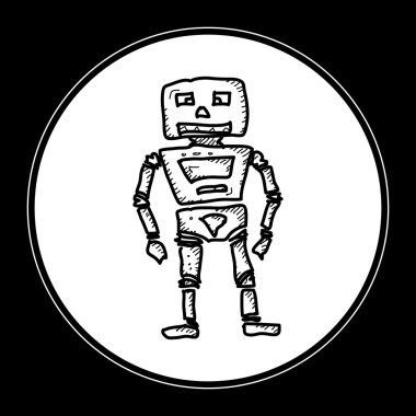 Bir robot basit doodle