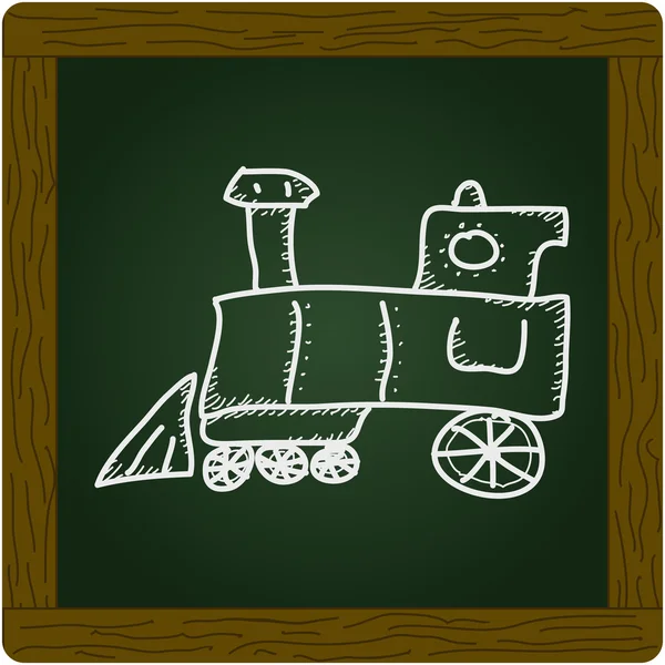 Doodle simples de um trem — Vetor de Stock