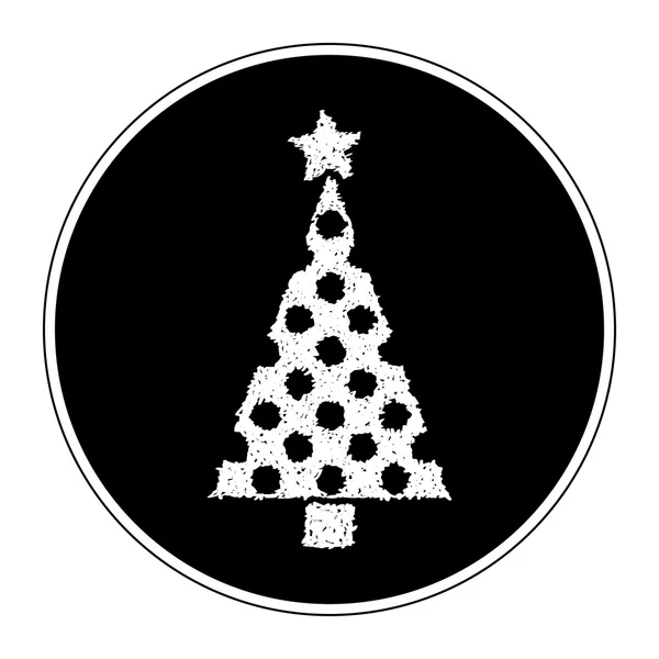 Garabato simple de un árbol de Navidad — Vector de stock