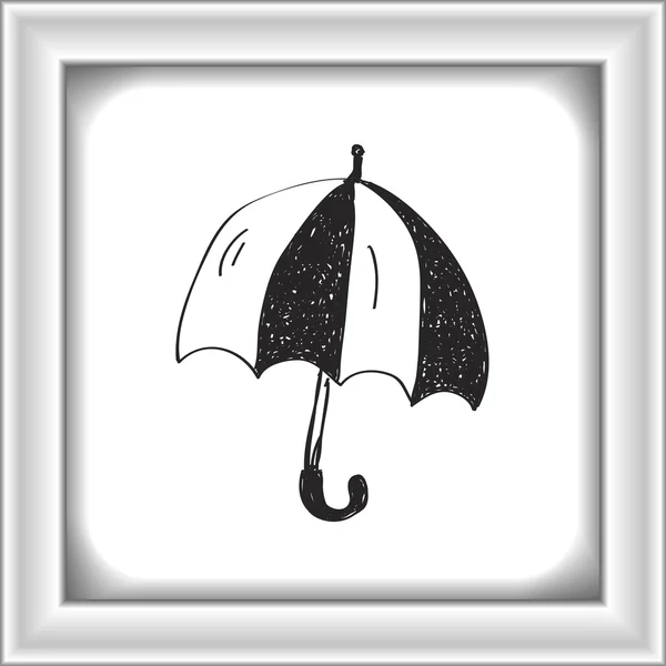 Simple doodle of an umbrella — Stock Vector