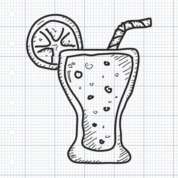 Einfaches Doodle eines Drinks — Stockvektor