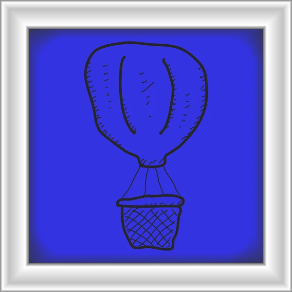 Doodle simples de um balão de ar quente —  Vetores de Stock