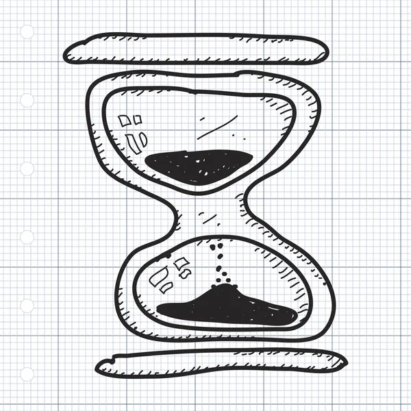 Απλή doodle του μια κλεψύδρα — Διανυσματικό Αρχείο