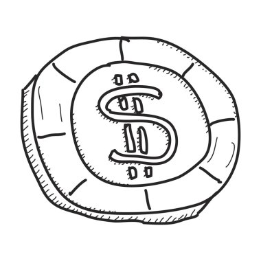 Bir kumar çipin basit doodle