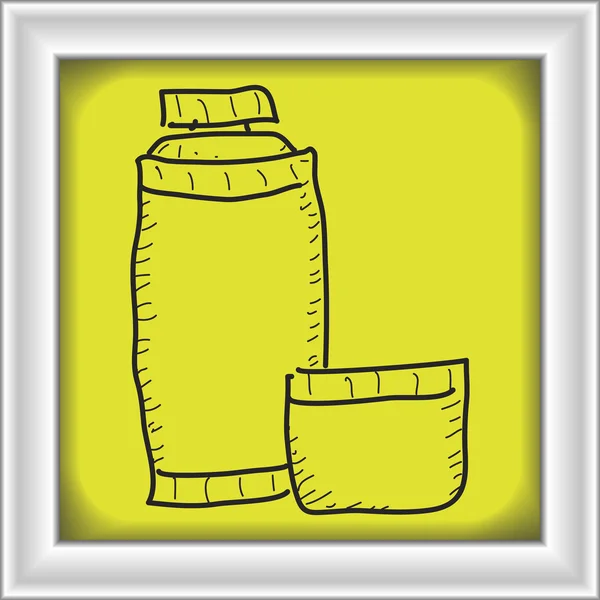 Doodle simples de um frasco — Vetor de Stock