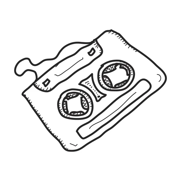 Simple gribouillage d'une cassette — Image vectorielle