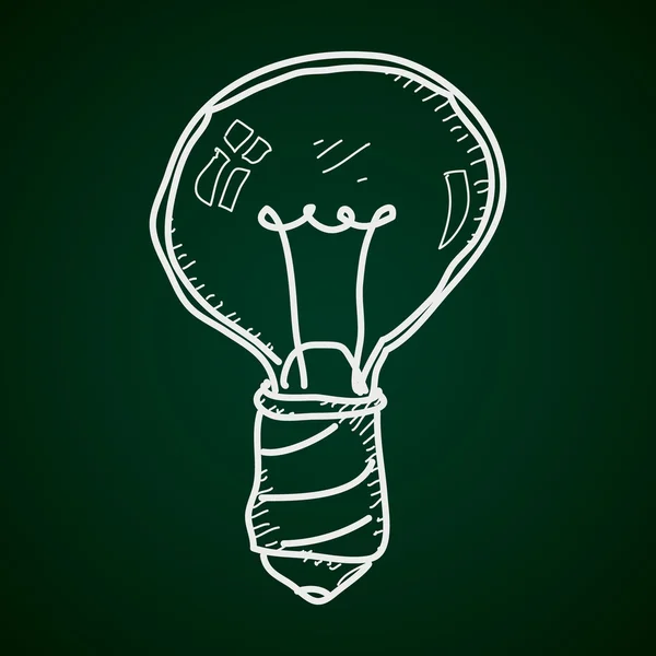 Egyszerű doodle, egy villanykörte — Stock Vector