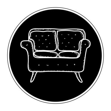 Bir kanepe ve basit doodle