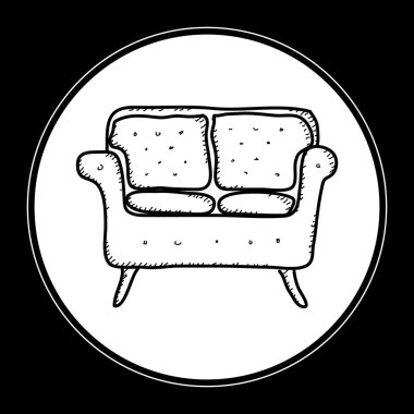 Bir kanepe ve basit doodle