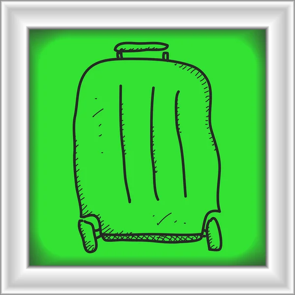 Garabato simple de una maleta — Vector de stock