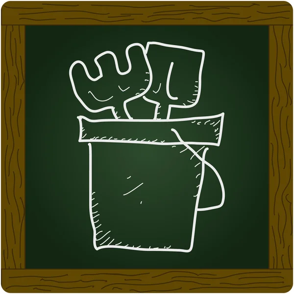 Απλή doodle του ένα κουβά και το φτυάρι — Διανυσματικό Αρχείο
