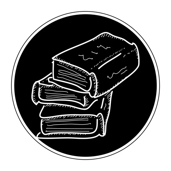 Простые каракули кучи книг — стоковый вектор