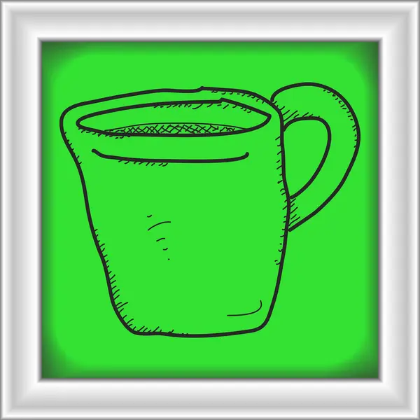 Simple gribouillage d'une tasse à café — Image vectorielle